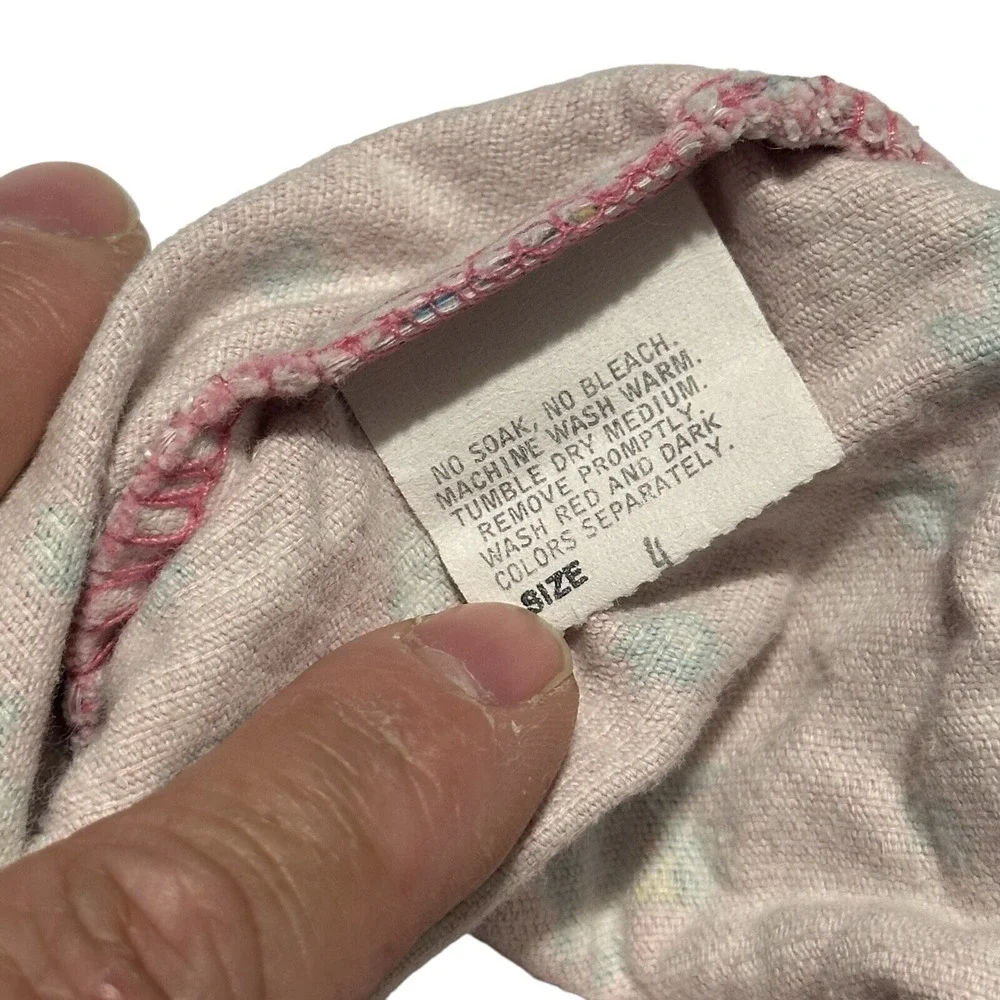 Vintage 90's Oshkosh B'gosh Pink Blue Floral Jumper Dress 4 Corduroy‎ Union Made
